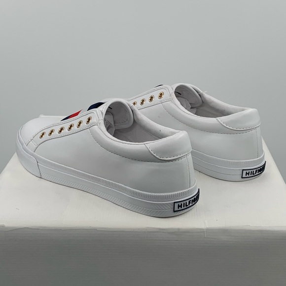 NWT NIB Tommy Hilfiger Laven Lace-Less Women’s White Slip On Sneaker Shoes - Picture 5 of 13